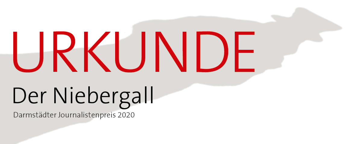 Der Niebergall - Darmstädter Journalistenpreis - Die Urkunde